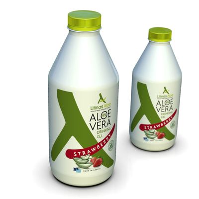 Aloe Vera Drinking Gel Juice Strawberry Favor - 99% from Inner Leaf Gel not Whole Leaf (1000ml)