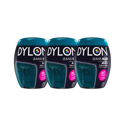New Dylon 350g Jeans Blue Machine Dye Pod 3 Pack