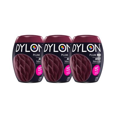 New Dylon 350g Plum Red Machine Dye Pod 3 Pack