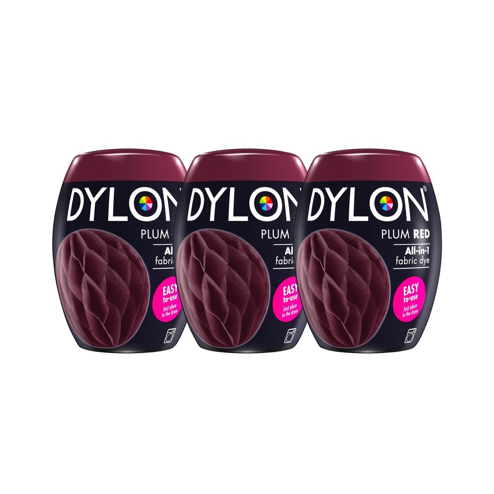 New Dylon 350g Plum Red Machine Dye Pod 3 Pack