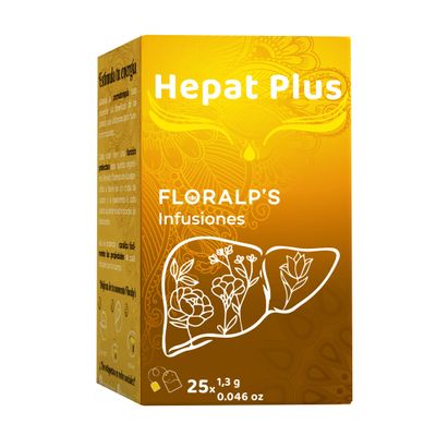 FLORALP'S Hepat Plus by Floralp's - Natural Liver Infusion with Fumaria, Artichoke and Dandelion - 25 Sachets