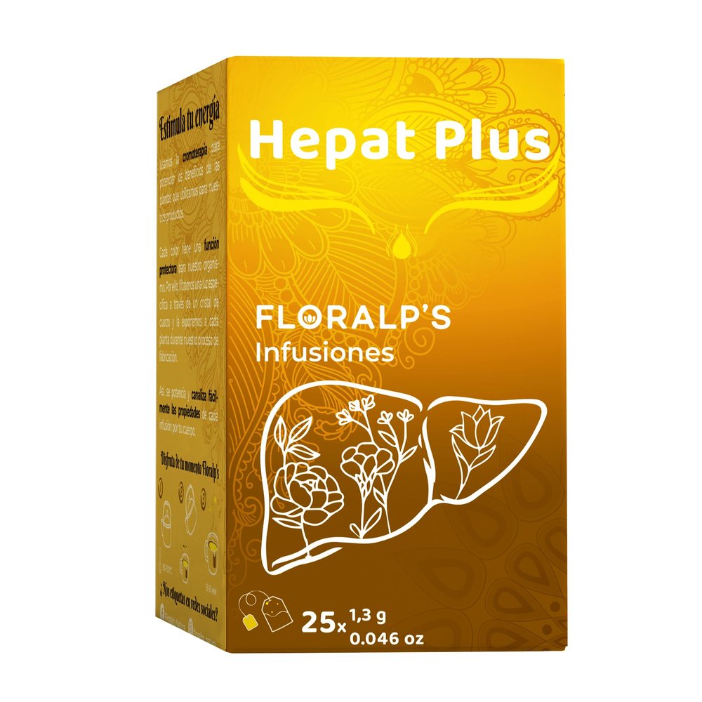 FLORALP'S Hepat Plus by Floralp's - Natural Liver Infusion with Fumaria, Artichoke and Dandelion - 25 Sachets