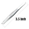 Luxxi (3 Pack) Slant Tweezers - Precision Stainless Steel Slant Tip Tweezers Hair Plucker for Hair and Eyebrows Personal Care (Silver Tone) view 2