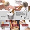 Anbbas Badger Hair Shaving Brush with Wooden Handle Stainless Steel Shaving Stand and Shaving Soap Bowl for Men Wet Shave view 3