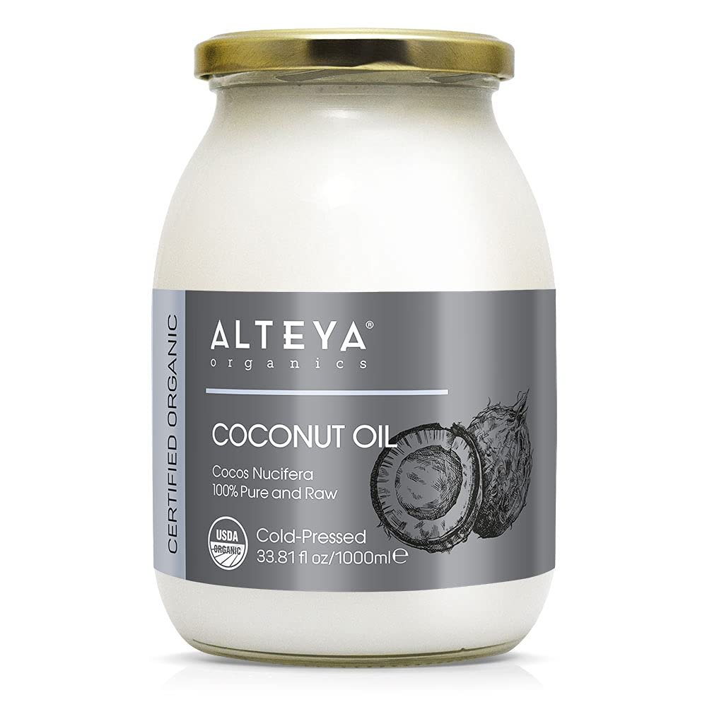Alteya Organic Extra Virgin Coconut Oil 1000ml - 100% USDA Certified Organic Pure Natural Extra Virgin Coconut Oil (Cocos Nucifera)
