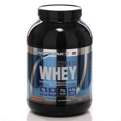 Boditronics Express Whey Protein Powder Muscle Building Powder with Dietary Fibre, BCAA, and High Levels of L-Glutamine Prebiotic Mass Gainer Whey Protein Isolate Protein Shakes