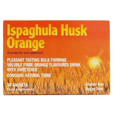SIX PACKS of Ispaghula Husk Orange 30 Sachets