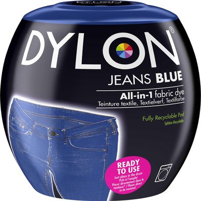 DYLON Washing Machine Fabric Dye Pod for Clothes & Soft Furnishings, 350g  Jeans Blue