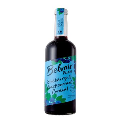 Belvoir Farm Blueberry and Blackcurrant Cordial - Blended Real Fruit and Berries, Traditional Family Recipe, 100 Percent Natural Ingredients, Suitable for Vegetarians and Vegans,6x500 ml Bottles
