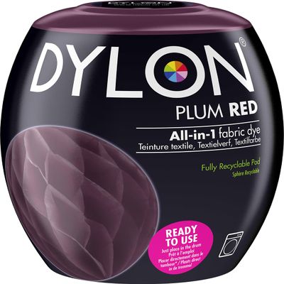 DYLON Washing Machine Fabric Dye Pod for Clothes & Soft Furnishings, 350g  Plum Red