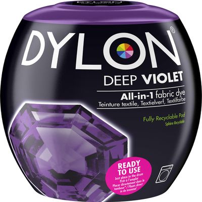 DYLON Washing Machine Fabric Dye Pod for Clothes & Soft Furnishings, 350g  Deep Violet