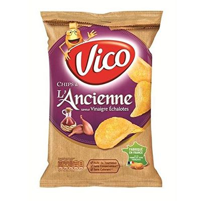 Vico chips to the old flavor shallot vinegar 125g - ( Unit Price ) - Vico chips l'ancienne saveur vinaigre l'chalote 125g