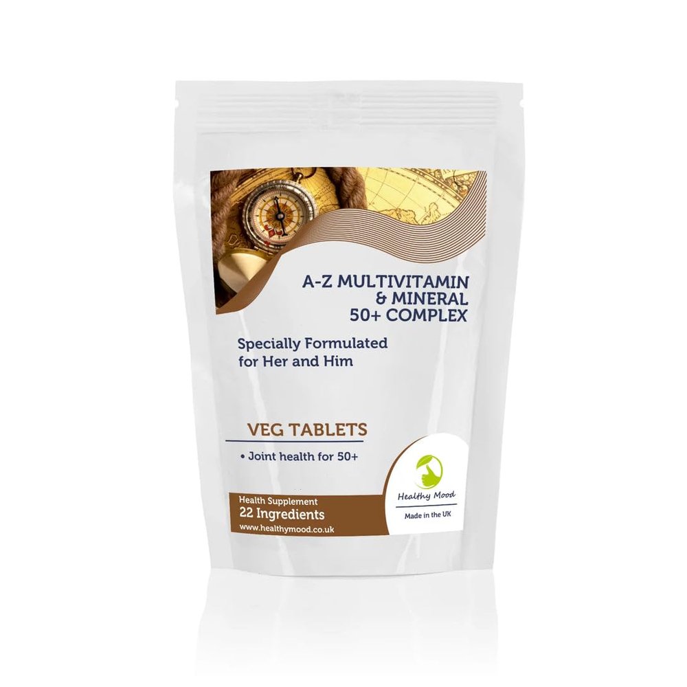 50+ Plus A-Z Multivitamins & Minerals 23 Micronutrients Complex x90 Veg Tablets Health Food Supplements 22 Vitamins Ingredients Optimal Health & Wellness