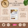 50+ Plus A-Z Multivitamins & Minerals 23 Micronutrients Complex x90 Veg Tablets Health Food Supplements 22 Vitamins Ingredients Optimal Health & Wellness view 3