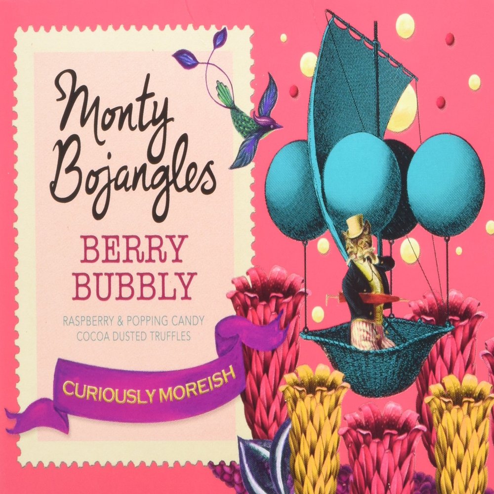 Monty Bojangles Berry Bubbly Individually Wrapped Cocoa Dusted Truffles, 2 x 150g Packs