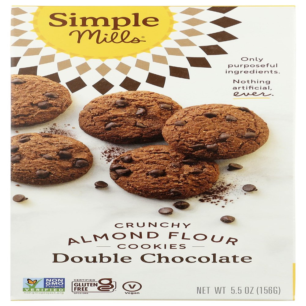 Simple Mills Naturally Gluten Free Crunchy Cookies, Double Chocolate, 5.5 oz