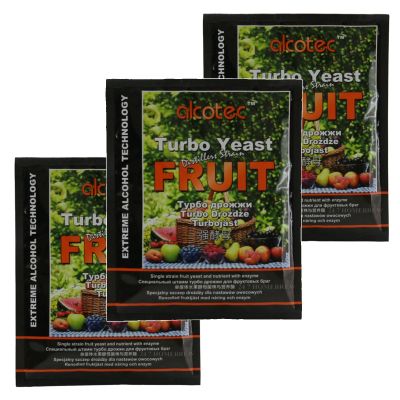 3X Alcotec Distillers Yeast Fruit with Enzyme 60g 25L