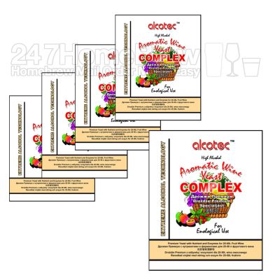 5X Alcotec Aromatic Complex Turbo Wine Yeast with Pectic Enzyme