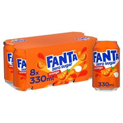 Fanta Orange Zero 8 x 330 ml