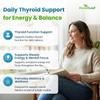 Thyroid Support for Women and Men with Iodine - Energy, Focus & Power Thyroid Supplement - All Natural Herbal Mineral and Vitamin Complex with B12, Zinc, Selenium, Ashwagandha - 60 Vegetarian Capsules view 2