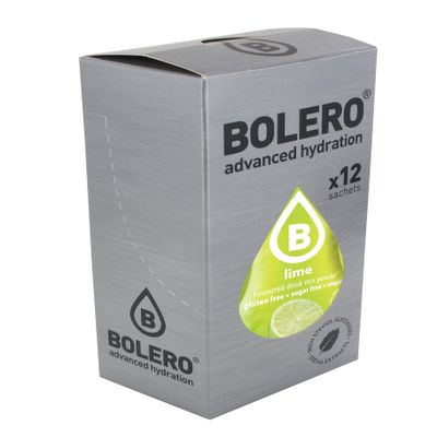 Bolero Lime - Box of 12 Sachets (12x3g) sugar-free fresh drink.