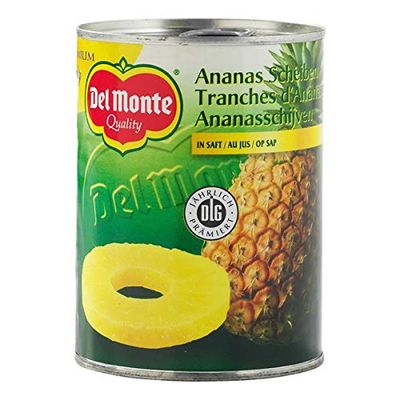 Del Monte Pineapple Slices in Juice 12x560G - Del Monte Ananasschijven op sap 6720g