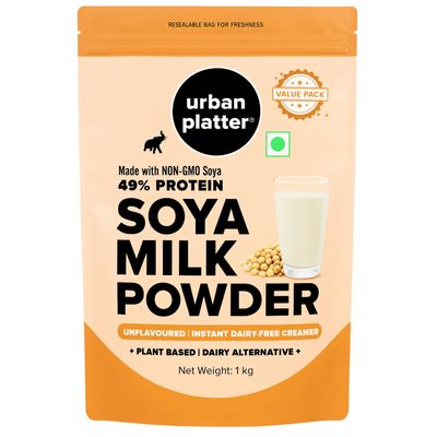 SOYA Milk Powder, 1Kg [Plant-Based/Milk Alternative, Non-GMO & 49% Protein]