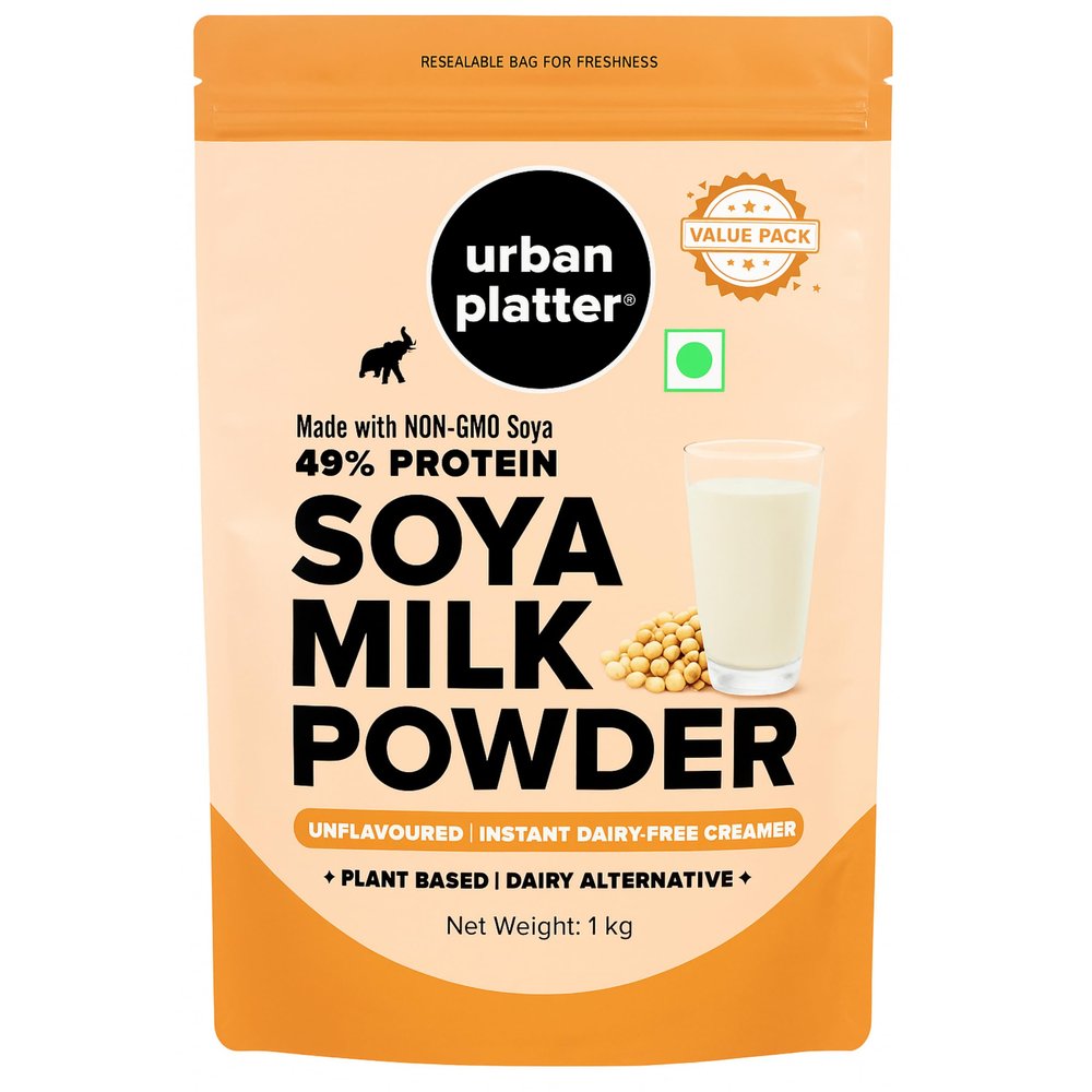SOYA Milk Powder, 1Kg [Plant-Based/Milk Alternative, Non-GMO & 49% Protein]