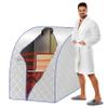 SereneLife Portable Home Sauna Tent, One Person Infrared Steam Sauna Box with Heating Foot Pad, Chair & Remote Control, Indoor Personal Spa Steam Room for Relaxation & Detox view 1