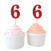 Darling Souvenir, Number 6 Birthday Year Cupcake Toppers, Birthday/Anniversary Party Dessert Decorations - Pack Of 20 view 1