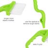 2pcs Hand-held Groove Gap Cleaning Tools Door Window Track Kitchen Cleaning Brushes(Green) view 4