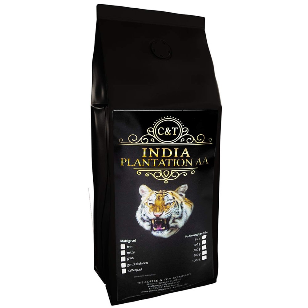 Coffee Globetrotter - Real Rarities India Plantation AA 500g (Coarsely Ground - Rarities Premium Coffee - Become an Explorer!