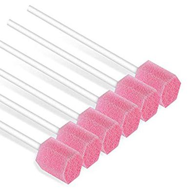 (50 Pack) Disposable Oral Swabs, Sterile Dental Sponge Swabsticks Unflavored for Mouth & Gum Cleaning