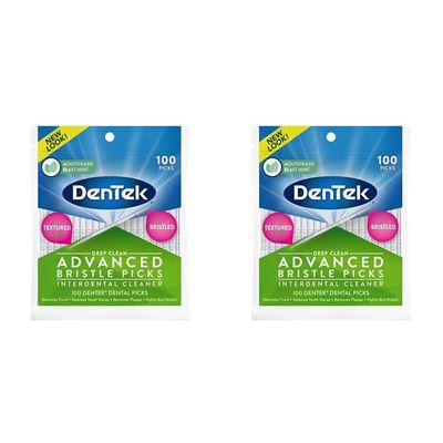 DenTek Deep Clean Bristle Picks Two Packs of 100 Each