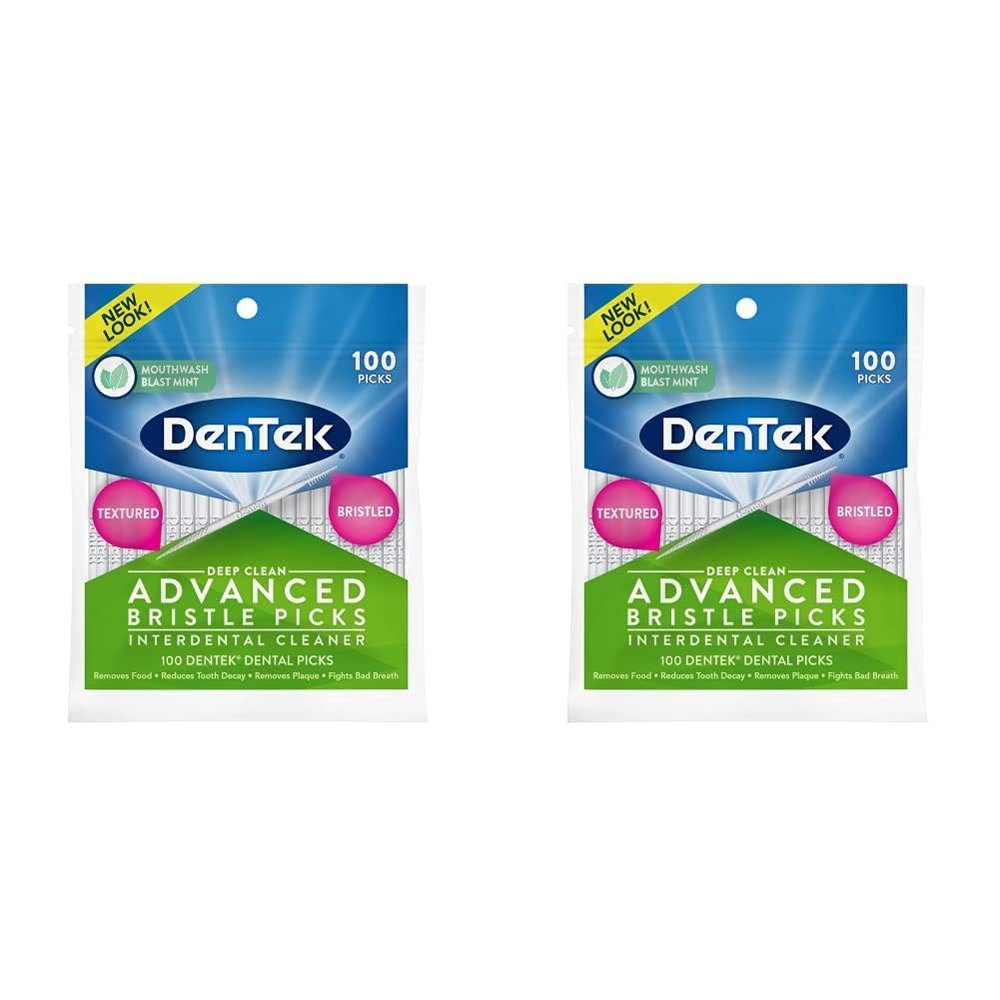 DenTek Deep Clean Bristle Picks Two Packs of 100 Each