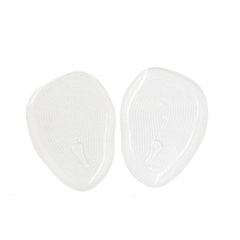 Sourcingmap 2pcs Transparent Silicone Gel Forefoot Insole Pads High Heel Shoes Cushions