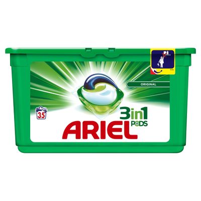 Ariel 3 in 1 Original Ecodose Washing Capsules - 35 Washes - Pack of 3
