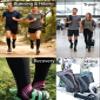 aZengear Compression Socks (20-30mmHg) Anti DVT Air Flying Knee-High Flight Travel Stockings, Swollen Legs, Varicose Veins, Running, Shin Splints Calf Pressure Support, Sports (Black w/Pink, S/M) view 4