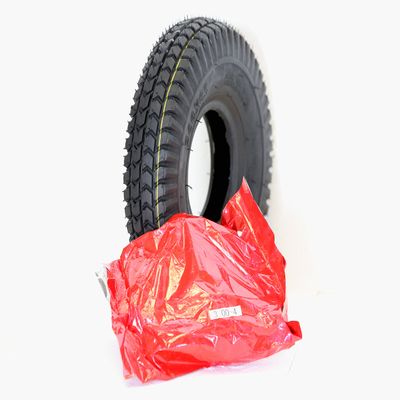 1x 3.00-4 (260x85) Black Block Tread Mobility Scooter Tyre & Tube