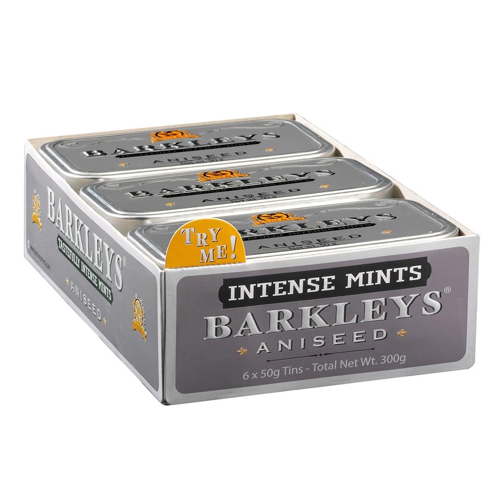 Barkleys Aniseed Mints 50g Tin (Case of 6)