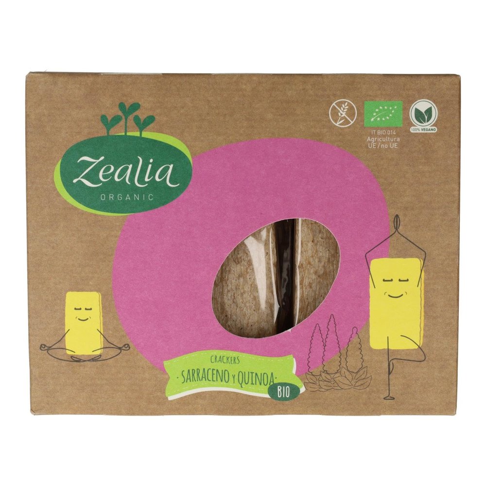 Organic Gluten Free Saracen and Quinoa Crackers 6 units of 120g
