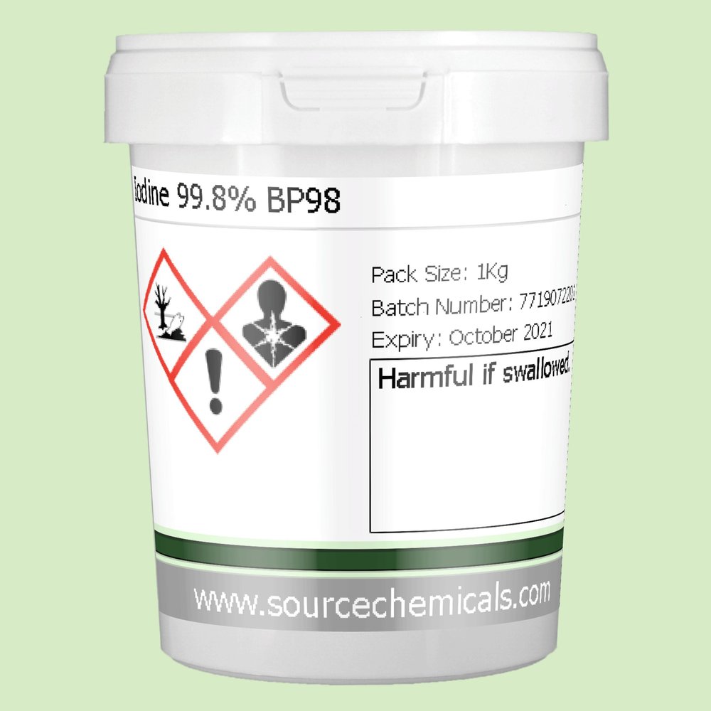 Iodine 99.8% BP98 1Kg Including Delivery
