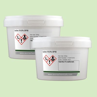 Iodine 99.8% BP98 2 x 500g (1Kg) Including Delivery