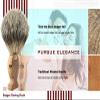 Anbbas Shaving Brush, Handmade Pure Badger Hair Brush with Natural Manchurian Ash Wood Handle for Men Traditional Wet Shaving Starer view 4