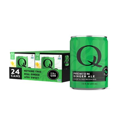 Q Mixers Ginger Ale, Premium Cocktail Mixer, 7.5 oz (24 Cans)