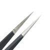 AKOAK Best Stainless Steel Professional Slim Tip-point and Curved Point Tweezers for Eyelash Extension,Nail Art,Electronics,Jewelry Making and Etc,Pack of 2 view 3