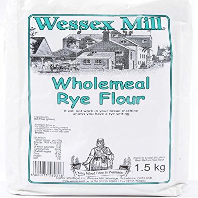 Wessex Mill Flours (Wessex Mill Wholemeal Rye Flour 2x1.5kg Pack)