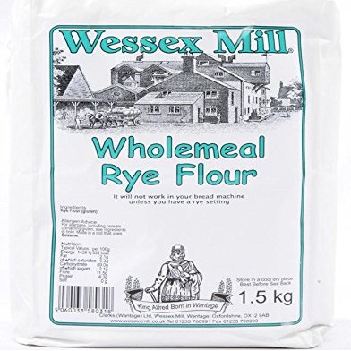 Wessex Mill Flours (Wessex Mill Wholemeal Rye Flour 2x1.5kg Pack)