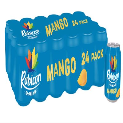 Rubicon Sparkling Mango Juice Drink Cans, 24 x 330 ml