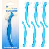 Mediusre Healthcare Orthodontic Denture Cleaning Comfort Contoured Grip Double Sided Brush x 6 view 1